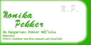 monika pekker business card